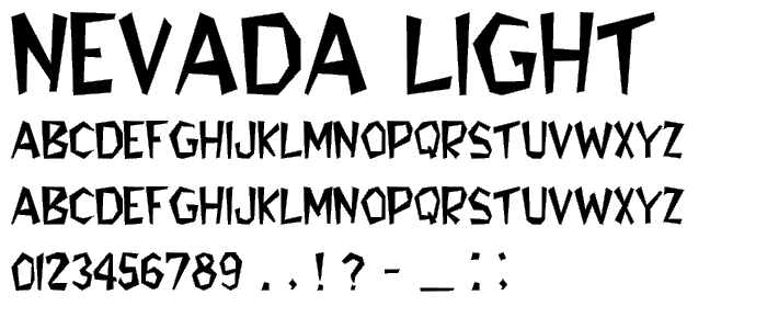 Nevada Light font